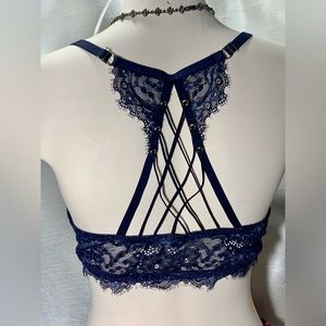 Royal blue lightly lined bra